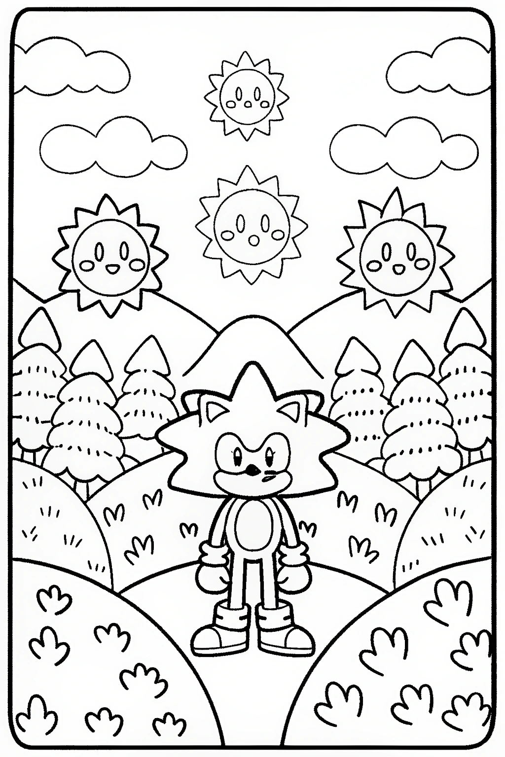 sonic coloring pages