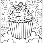 Bowser on a Cozy Cloud Coloring Page