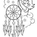 Goku’s Cosmic Dreamcatcher Adventure Coloring Page