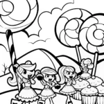Bratz Fashion Adventure in Candy Land Coloring Page