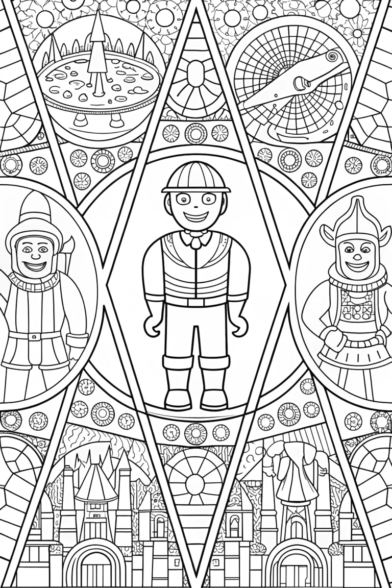 Blippi’s Time-Travel Adventure Coloring Page coloring pages