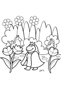 A coloring page of Bowser’s Fantasy Adventure Coloring Page