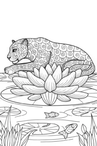 A coloring page of Black Panther in Harmony Coloring Page