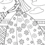 Barbie’s Dreamy Sky Garden Coloring Page