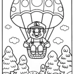 Luigi’s Balloon Adventure Coloring Page