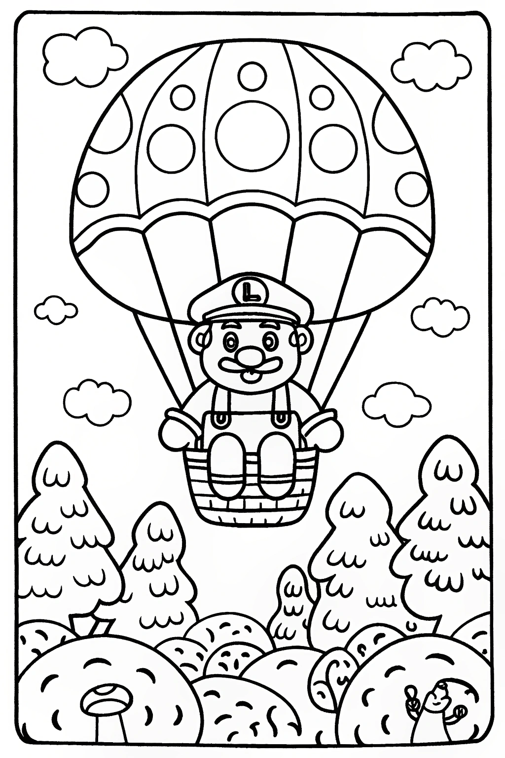 luigi coloring pages