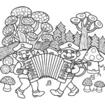 Mario and Luigi’s Musical Adventure Coloring Page