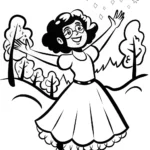 Mirabel’s Magical Seed Dance Coloring Page