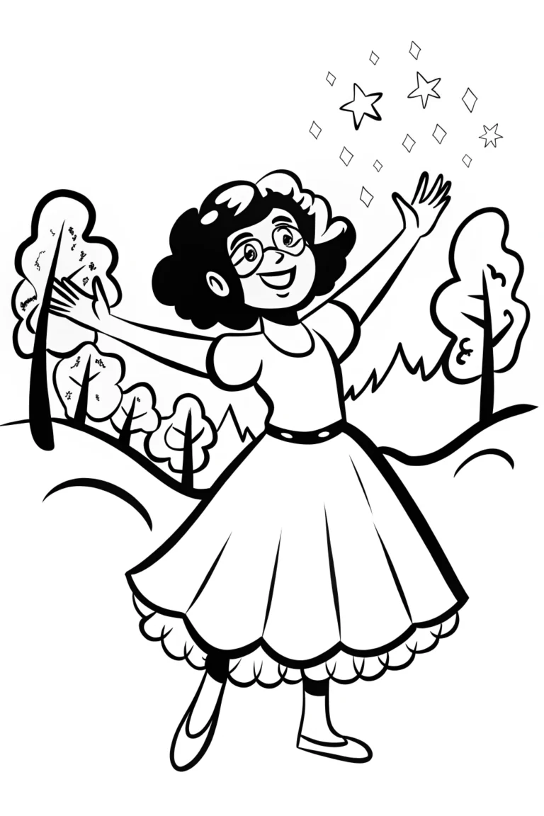 Mirabel’s Magical Seed Dance Coloring Page coloring pages