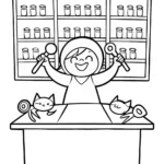 Gabby’s Monster Machine Workshop Coloring Page