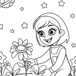 Gabby’s Galactic Garden Coloring Page