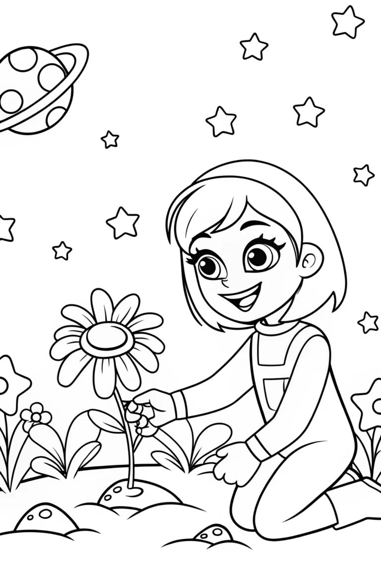 Gabby’s Galactic Garden Coloring Page coloring pages