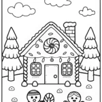 Gingerbread House Sports Day Coloring Page