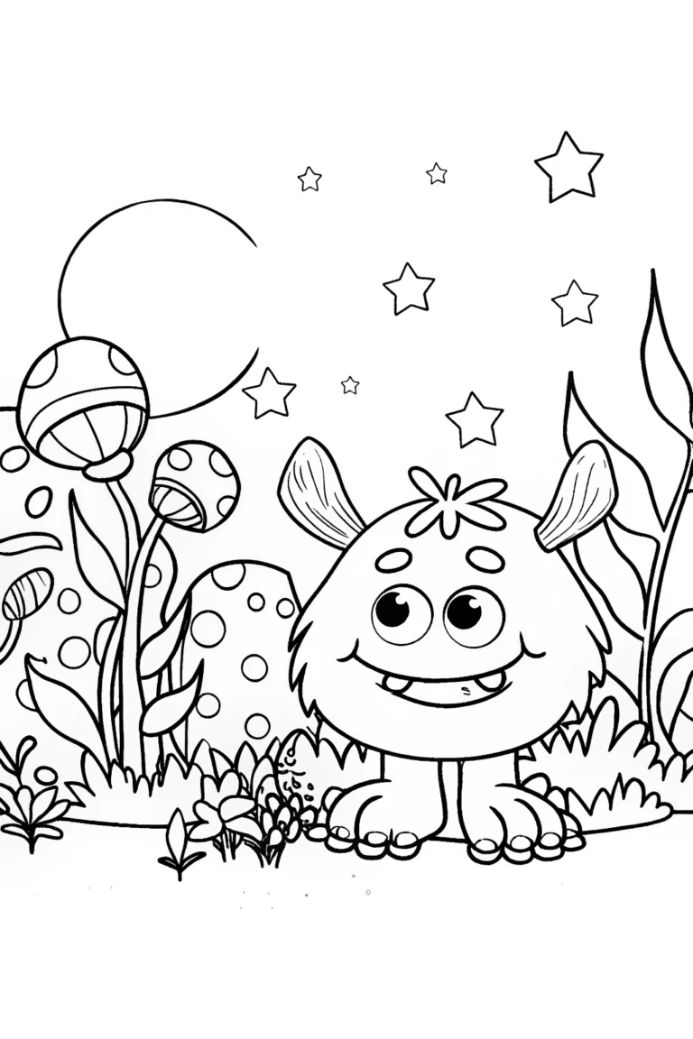Monster Garden Dreamscape Coloring Page coloring pages