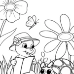 Squishmallow Garden Adventure Coloring Page