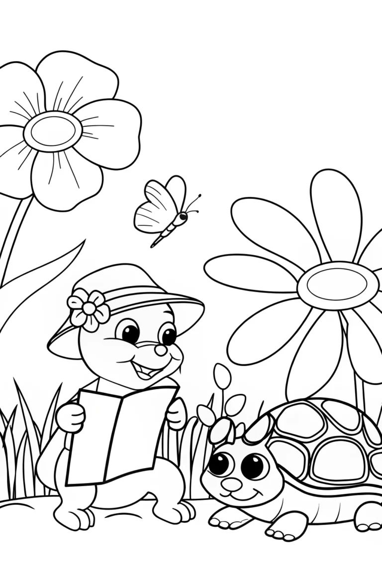 Squishmallow Garden Adventure Coloring Page coloring pages