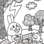 Lightning Bolt Picnic Adventure Coloring Page