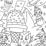 Goku’s Cosmic Ice Cream Challenge Coloring Page