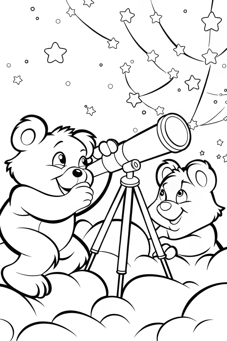 Care Bears Stargazing Adventure Coloring Page coloring pages