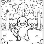 Charmander’s Fire Dance Festival Coloring Page