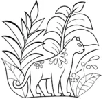 The Guardian of the Enchanted Jungle Coloring Page
