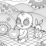 Baby’s First Picnic Adventure Coloring Page