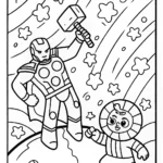 Avengers Galactic Rescue Coloring Page