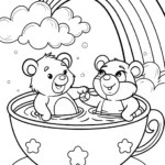 Care Bears’ Bubble Bath Adventure Coloring Page