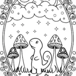 Charmander’s Starry Night Adventure Coloring Page