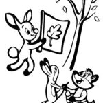Autumn Adventures with Leafy Friends Coloring Page