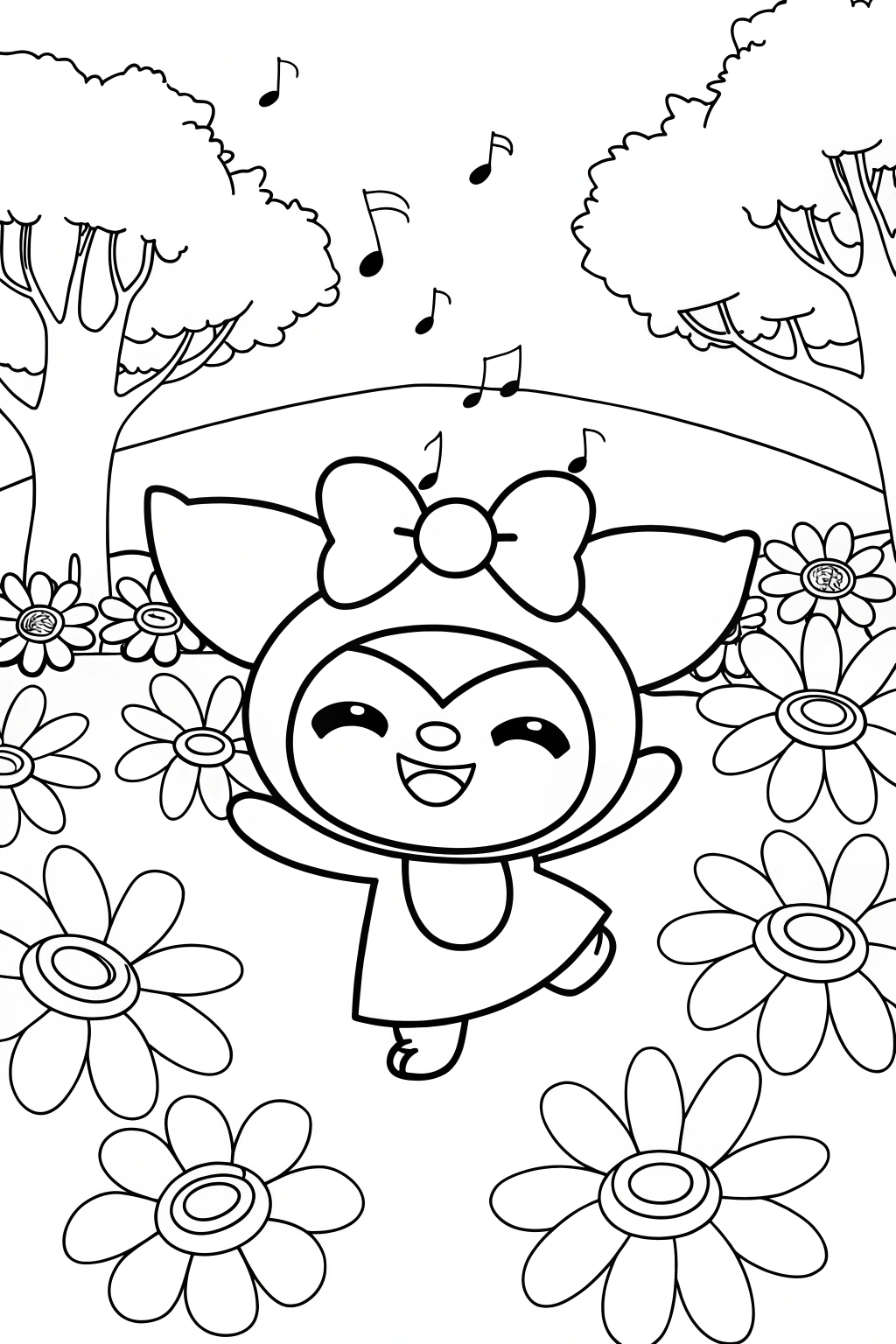 kuromi coloring pages