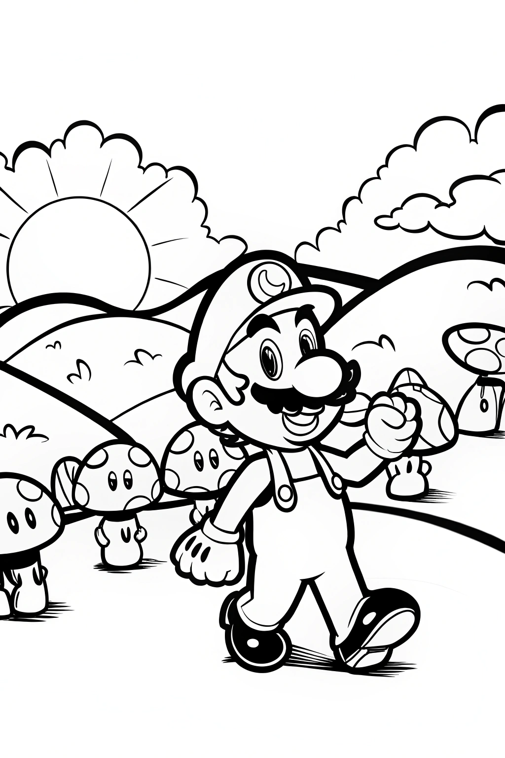 luigi coloring pages