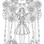 Barbie’s Enchanted Music Festival Coloring Page