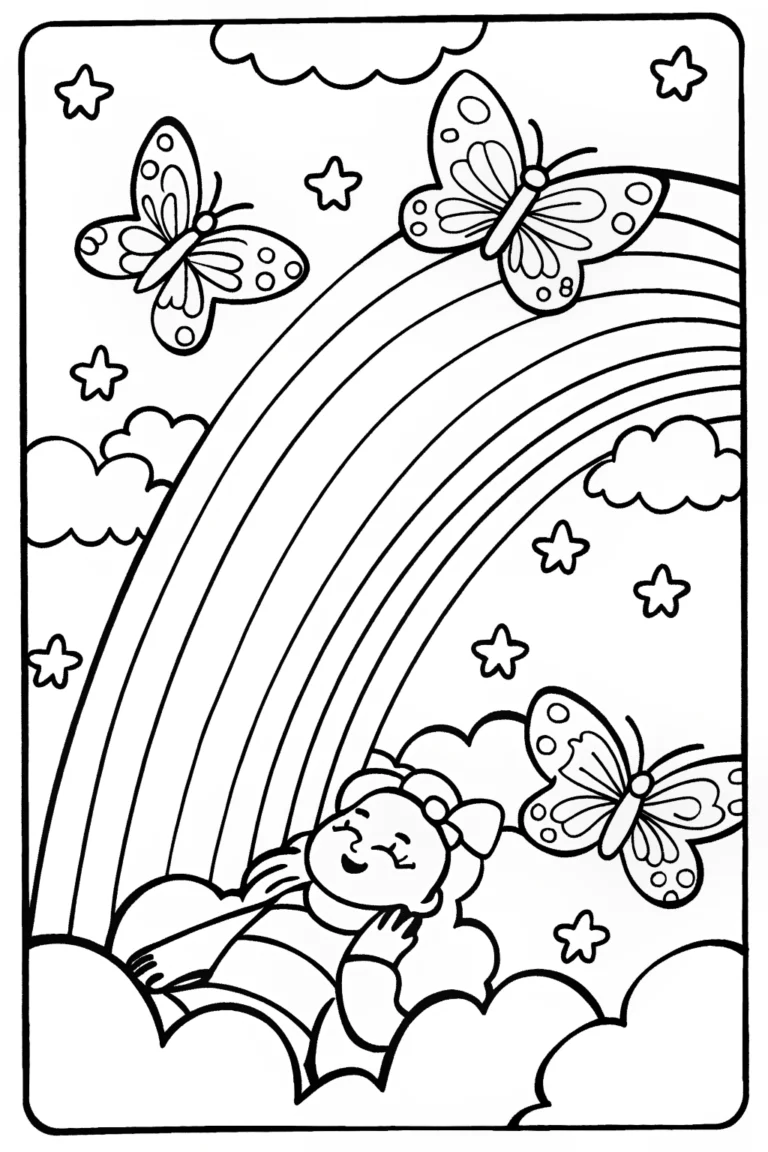 Rainbow Dreams Coloring Page coloring pages