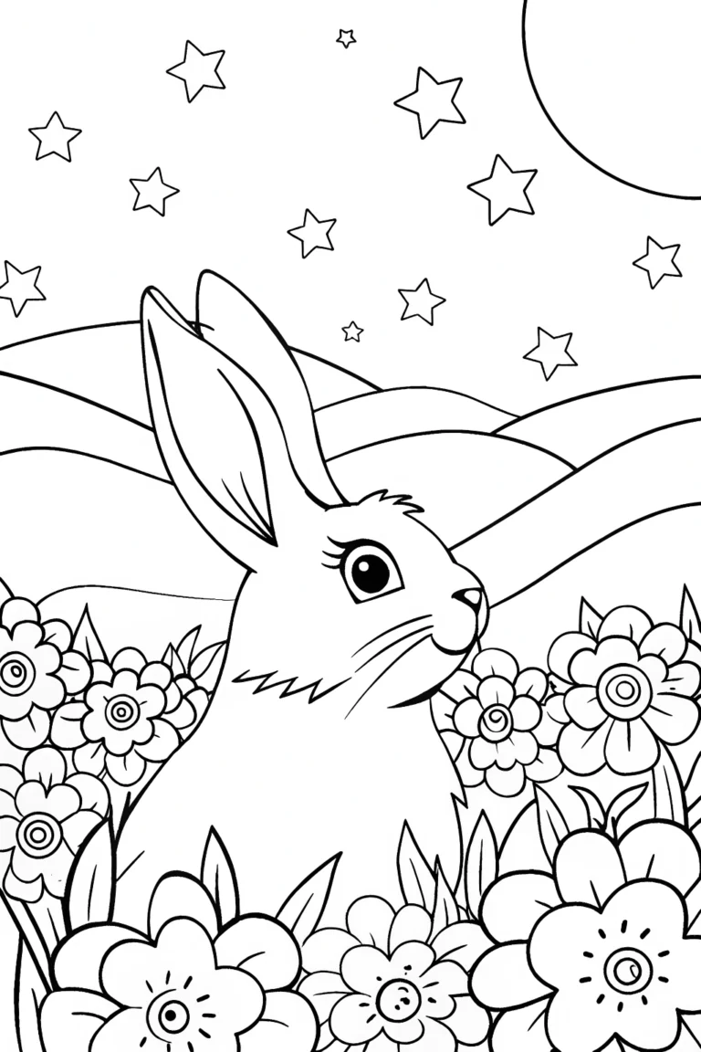 Banban’s Starry Garden Adventure Coloring Page coloring pages