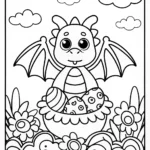 Easter Dragon’s Nest Coloring Page