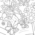 Butterfly Book Club Coloring Page