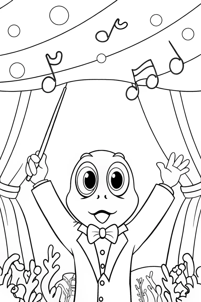 Yoshi’s Deep-Sea Coral Symphony coloring pages