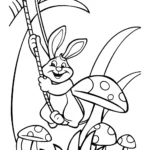 Banban’s Enchanted Garden Swing Coloring Page