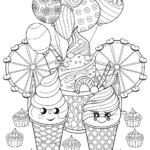 The Ice Cream Carnival Coloring Page