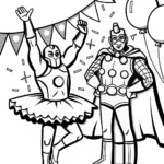 Avengers Costume Clash Coloring Page