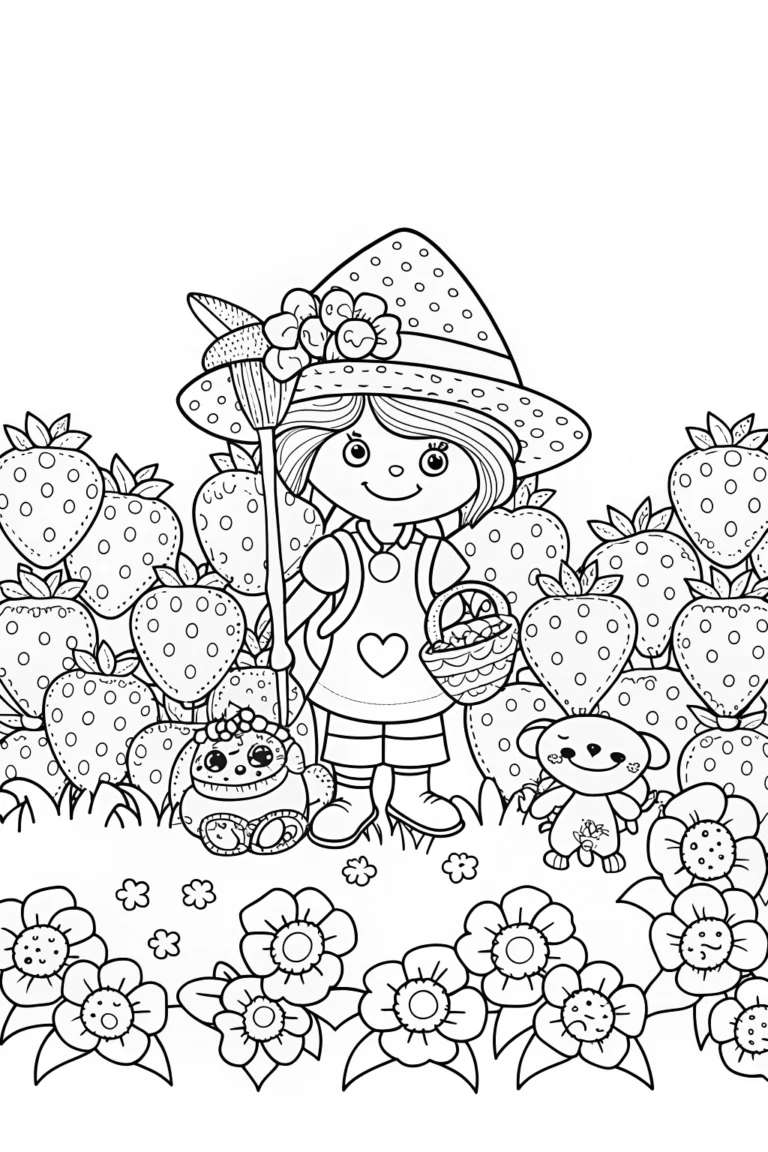 Strawberry Shortcake’s Berry Adventure Coloring Page coloring pages