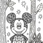 Mickey Mouse’s Enchanted Forest Adventure Coloring Page