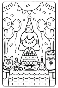 A coloring page of Gabby’s Magical Monster Mash Coloring Page
