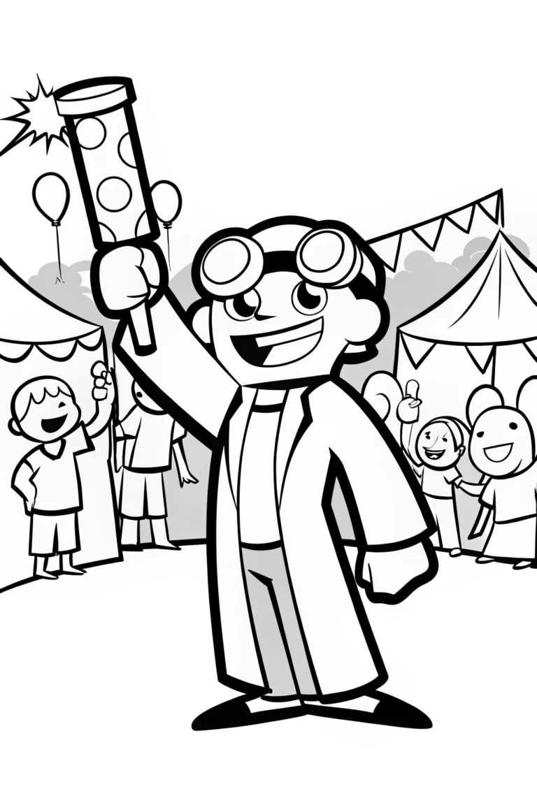 Creeper’s Science Fair Surprise Coloring Page coloring pages