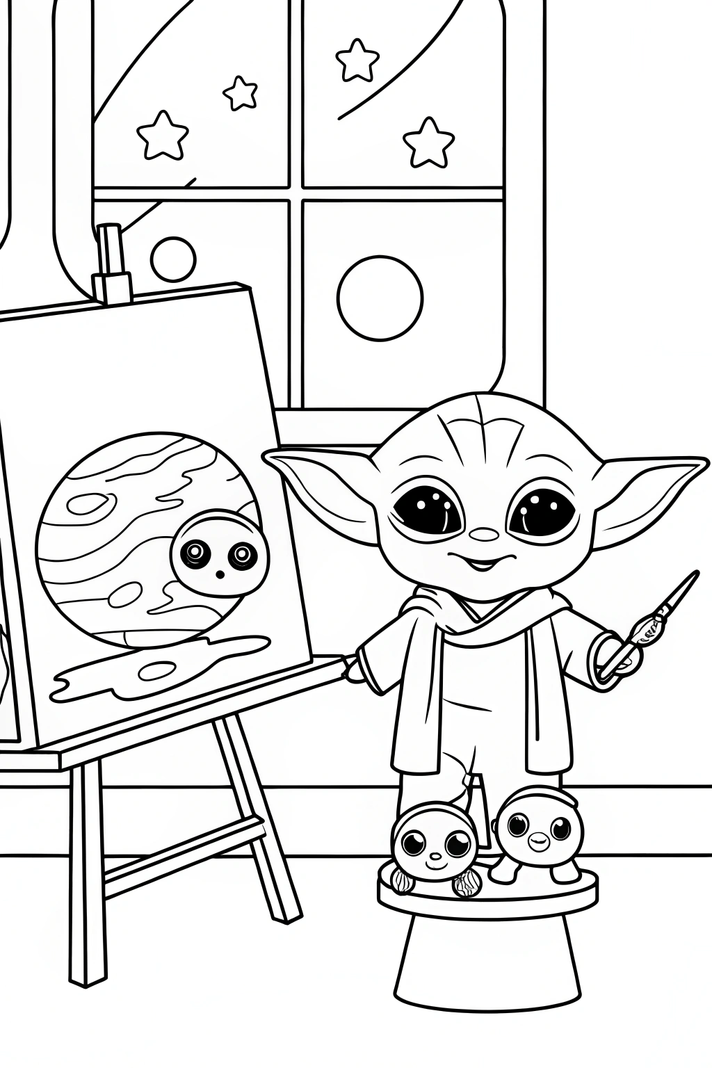 baby yoda coloring pages