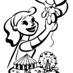 Barbie’s Dreamy Balloon Adventure Coloring Page