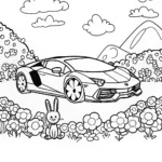 Lamborghini Adventure Coloring Page