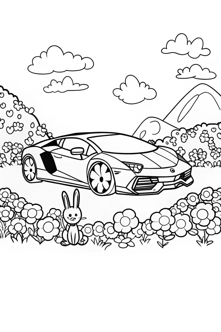 Lamborghini Adventure Coloring Page coloring pages