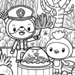 Octonauts Undersea Science Fair Coloring Page